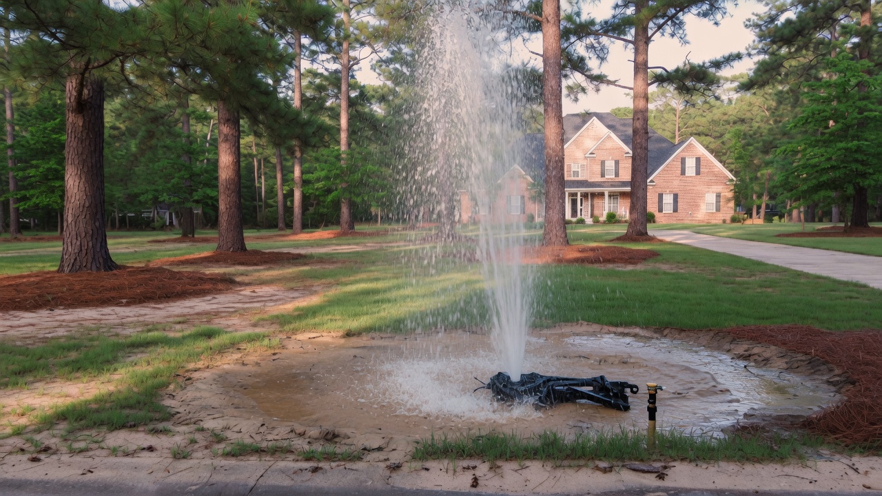 Emergency Sprinkler Repair — Willis job